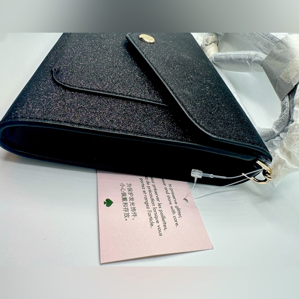 Kate Spade Glimmer Envelope Clutch with Crossbody strap - Picture 3 of 10